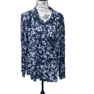 Bella Dahl Hipster Shirt, Black Buttondown, 100% Rayon, Size M, EUC‎